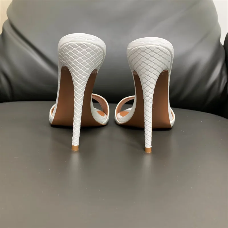 Very High Heel Shoes For Women Slippers Summer Peep Toe Stiletto Sandals Laser Dazzling Color Sandals Star Style Women Shoes New