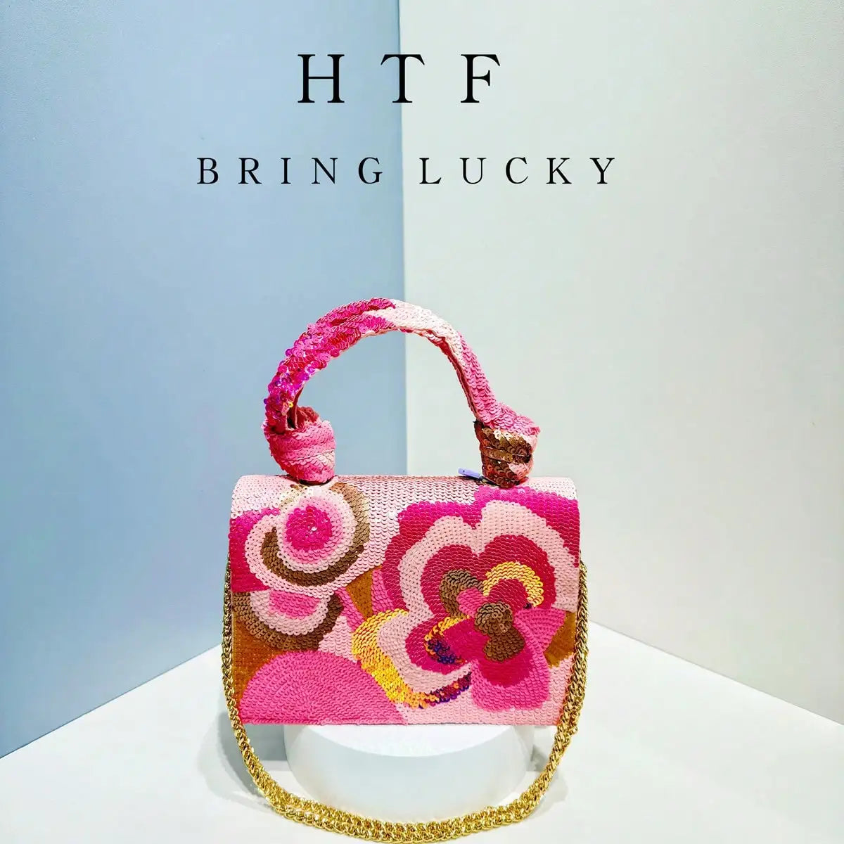 New Design Flower Beaded Handbag Women's Shiny Evening Bags For Wedding Lady Party Beading Totes Crossbody Bag