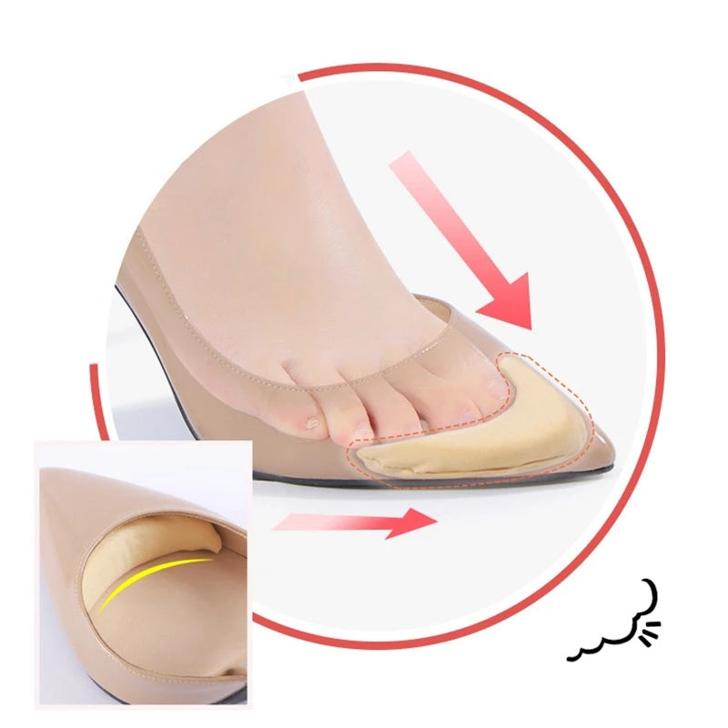 Women High Heel Half Forefoot Insert Toe Plug Cushion Pain Relief Protector Big Shoes Toe Front Filler Adjustment 1 Pair