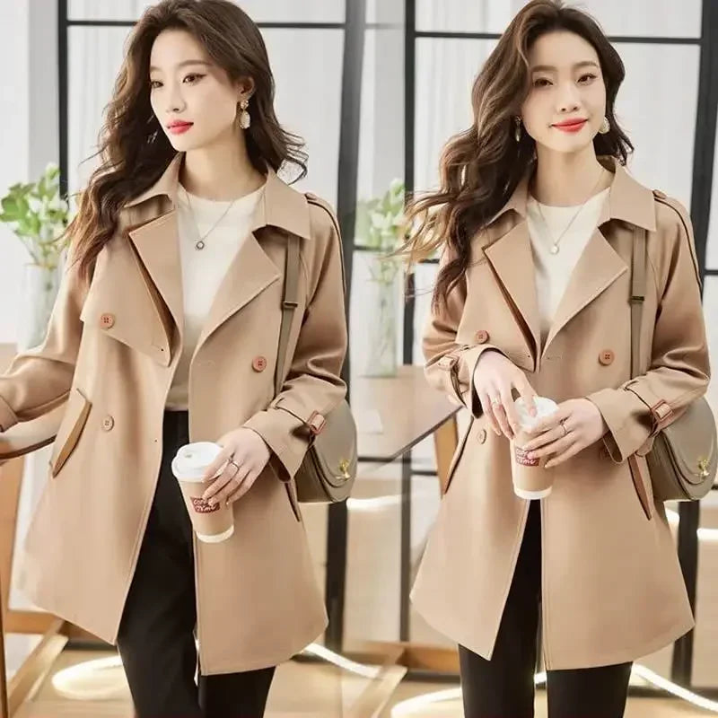 High Quality Coats for Women Spring Autumn Medium Length Blazer Woman Trend 2025 In Promotion Jacket Korean Fashion Outerwears