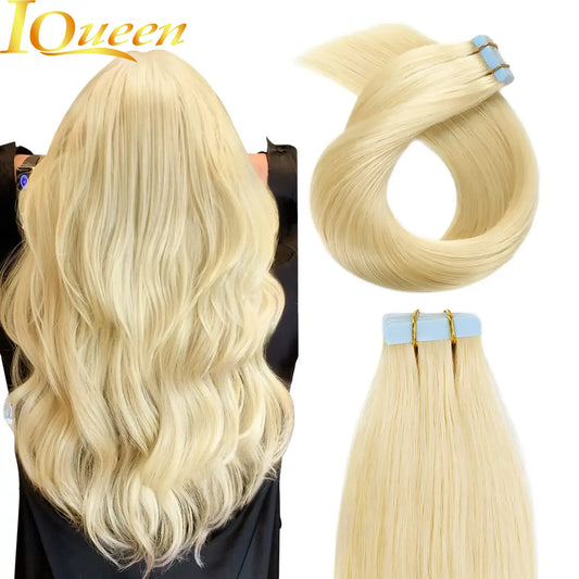 Blonde #613 Tape In Hair Extensions 100% Unprocessed Human Hair Adhesive Glue Skin Weft Tape In Human Hair Extensions 50g/20pcs