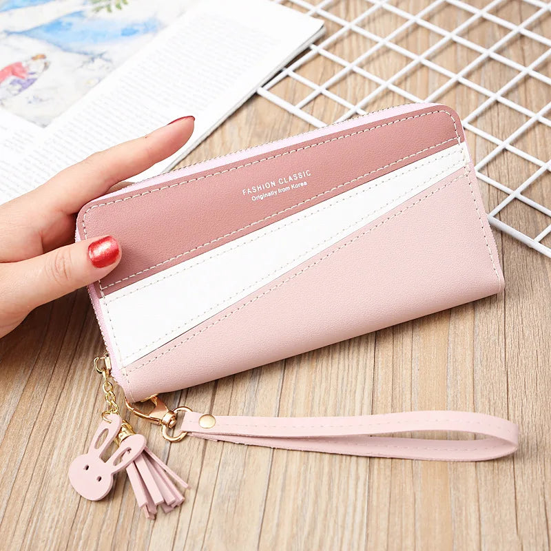 New Long Women Wallets Fashion Long Clutch Female Wallet Card Holder PU Leather Women's Zipper Purses Bag Pocket Handbag
