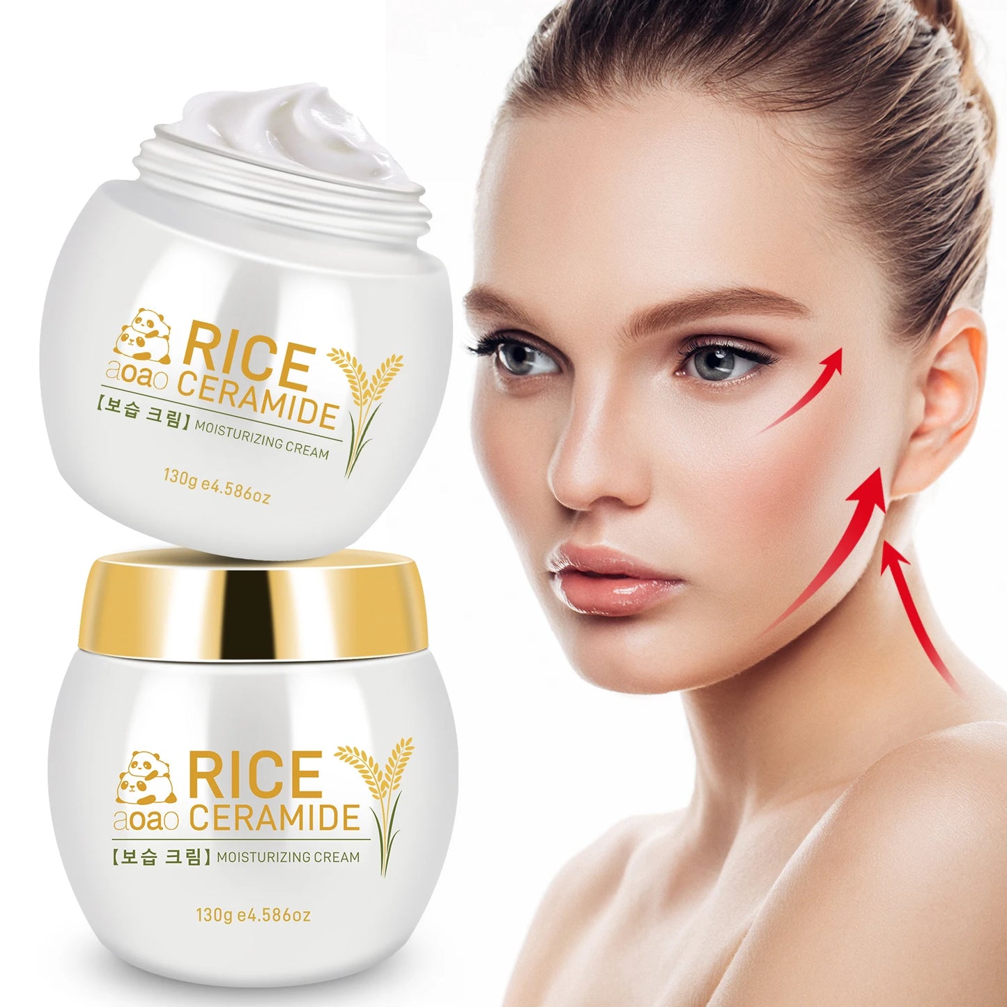 White Rice Skin Beautification Cream contains ceramide, hyaluronic acid, moisturizing dry skin, nourishing moisturizing cream