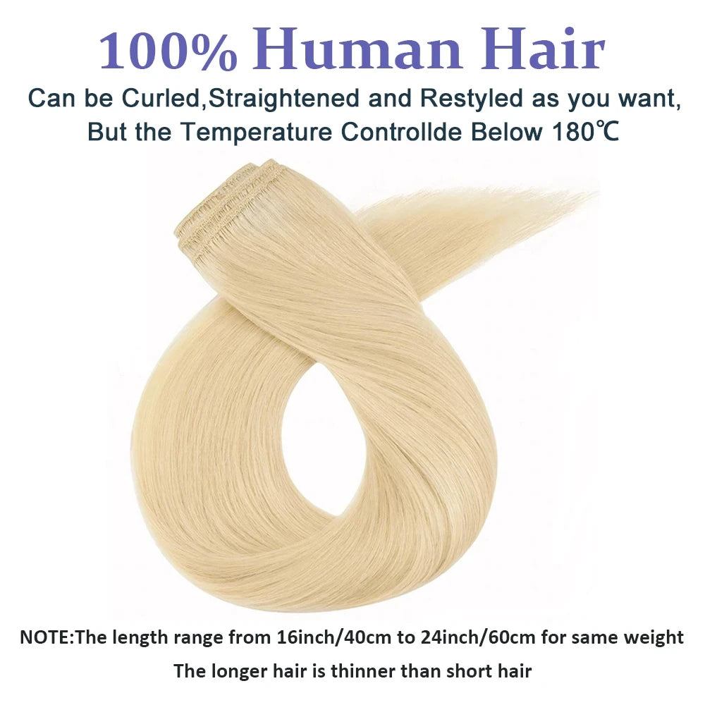 Blonde #613 Tape In Hair Extensions 100% Unprocessed Human Hair Adhesive Glue Skin Weft Tape In Human Hair Extensions 50g/20pcs