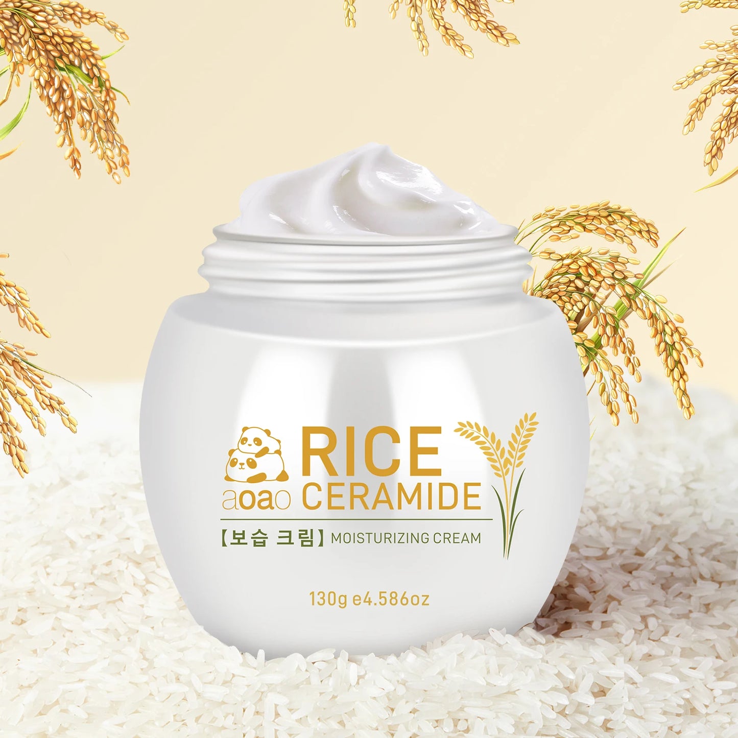 White Rice Skin Beautification Cream contains ceramide, hyaluronic acid, moisturizing dry skin, nourishing moisturizing cream