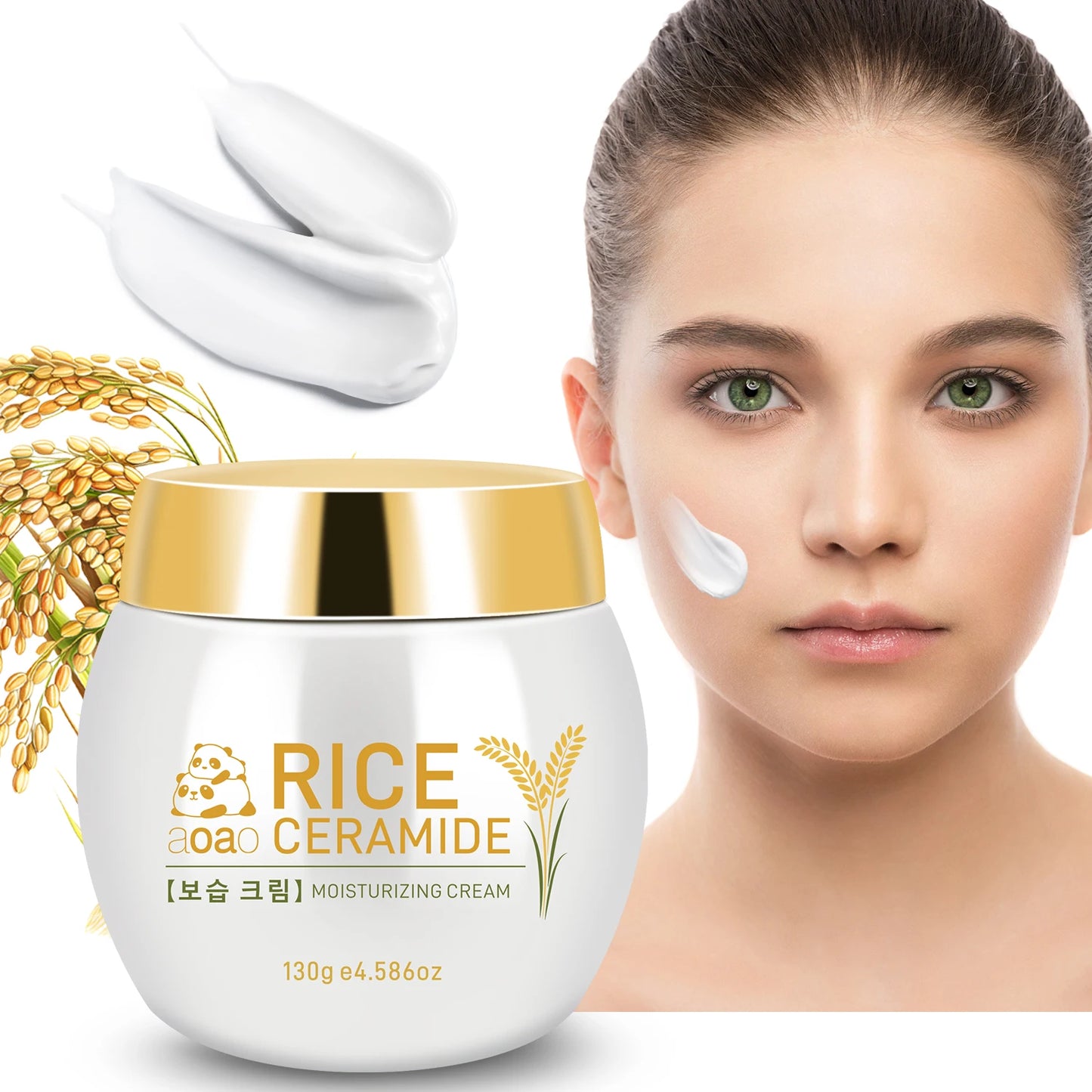 White Rice Skin Beautification Cream contains ceramide, hyaluronic acid, moisturizing dry skin, nourishing moisturizing cream