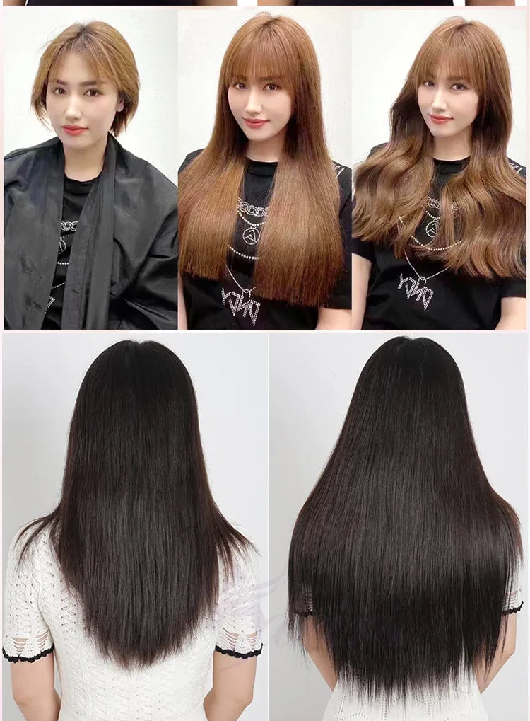 ADEIRS Flat Tip Hair Extensions 100% Real Human Hair Fusion Keratin Capsule Hair Extensions Brown Blonde Straight 1g/Strand