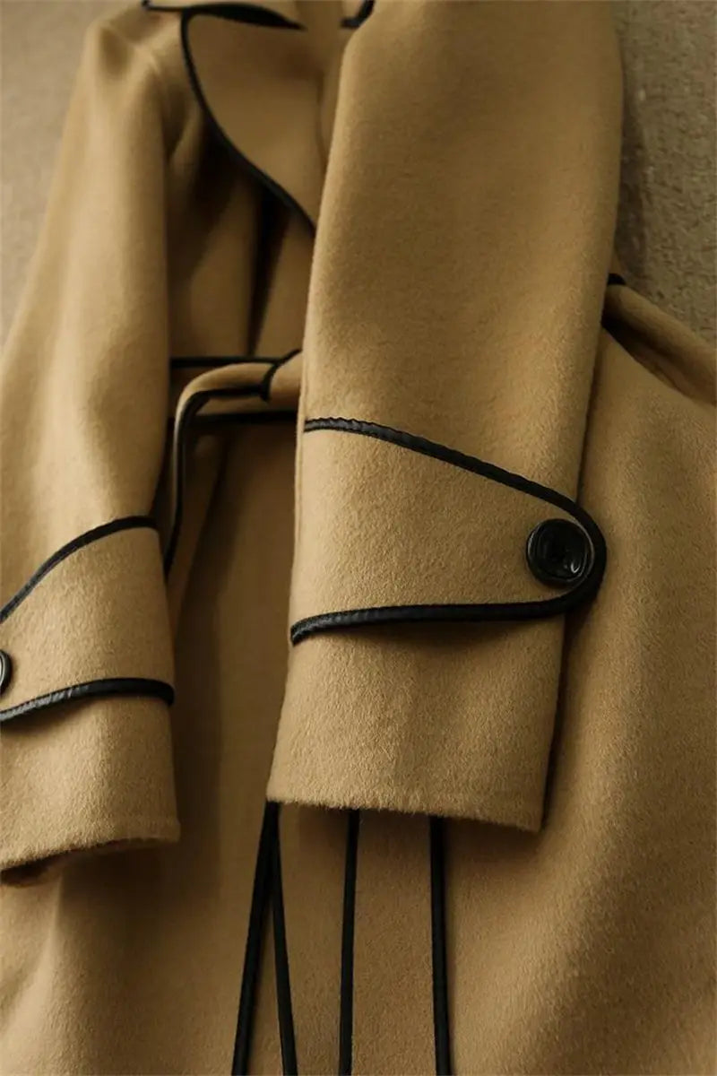 Loose Clothing Over Women's Blazers Long Female Coats and Jackets Black Jacket Dress Solid Overcoat New in Trench Coat Outerwear