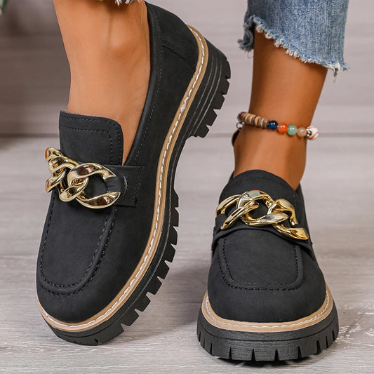 Woman Shoes Comfortable Women's loafers With Heels Casual Shoes Elegant Heel Zapatos De Mujer New Slip-on Shoes Women Footwear