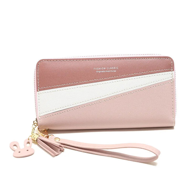 New Long Women Wallets Fashion Long Clutch Female Wallet Card Holder PU Leather Women's Zipper Purses Bag Pocket Handbag