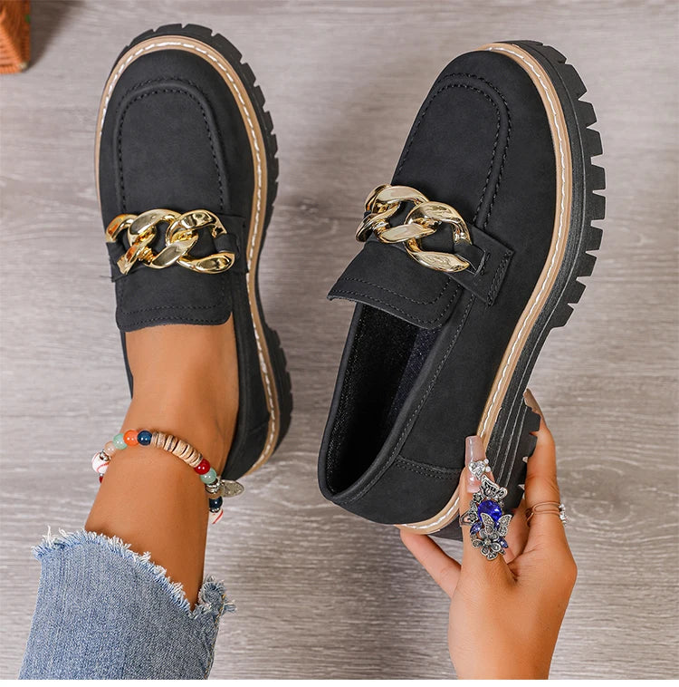 Woman Shoes Comfortable Women's loafers With Heels Casual Shoes Elegant Heel Zapatos De Mujer New Slip-on Shoes Women Footwear
