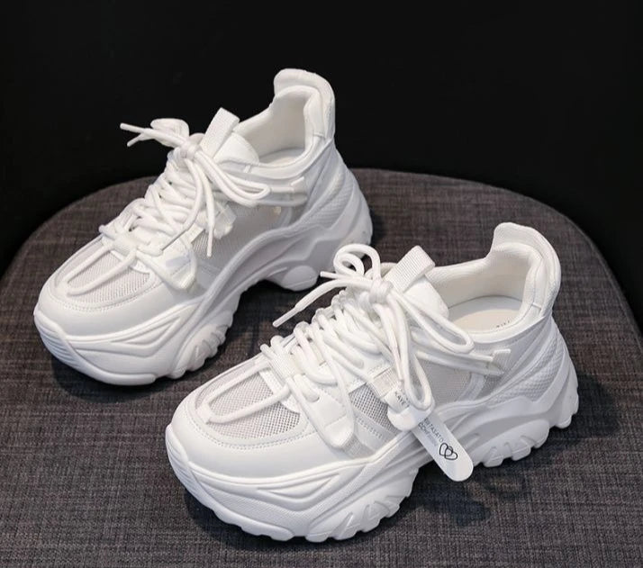 Women's Shoes Casual Shoes Spring Thick Sole Platform Woman Tennis Fashion 2025 Versatile Leisure Sneakers