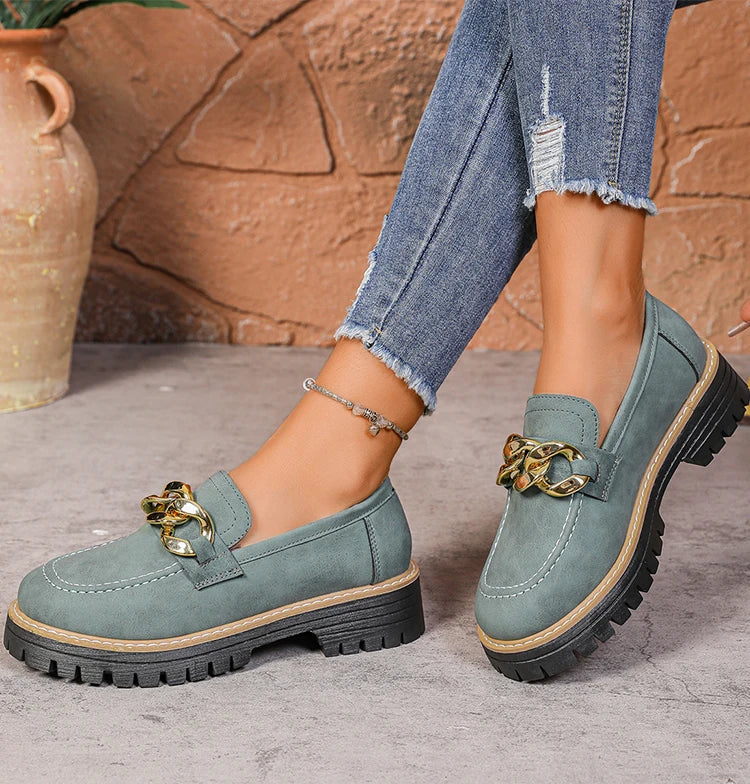 Woman Shoes Comfortable Women's loafers With Heels Casual Shoes Elegant Heel Zapatos De Mujer New Slip-on Shoes Women Footwear