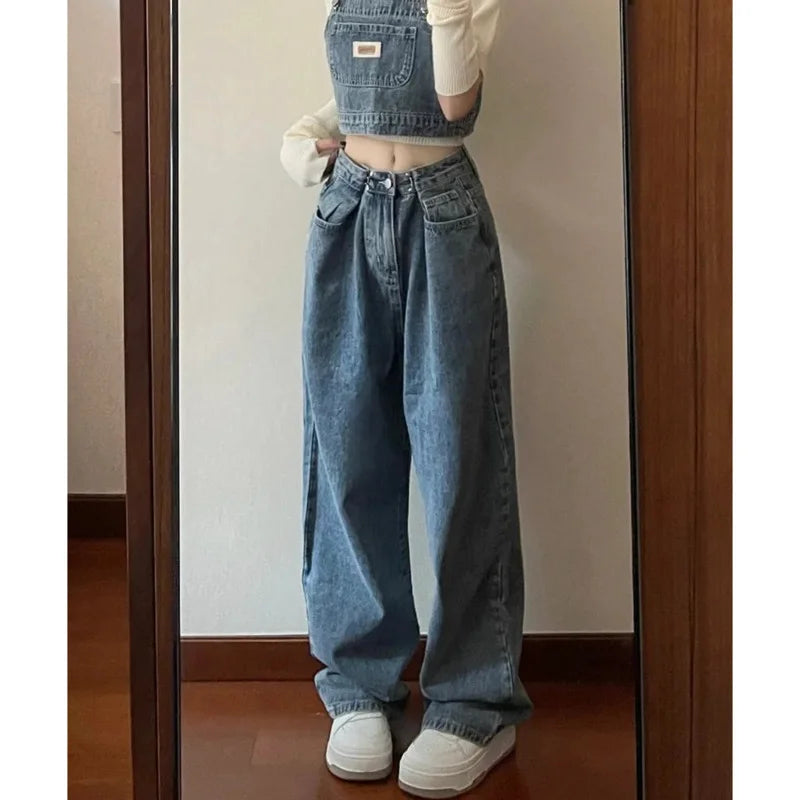 Women's Pants Vintage Denim Newjeans Baggy Jeans Woman High Waist Female Clothing Korean Fashion Streetwear Y2k Clothes