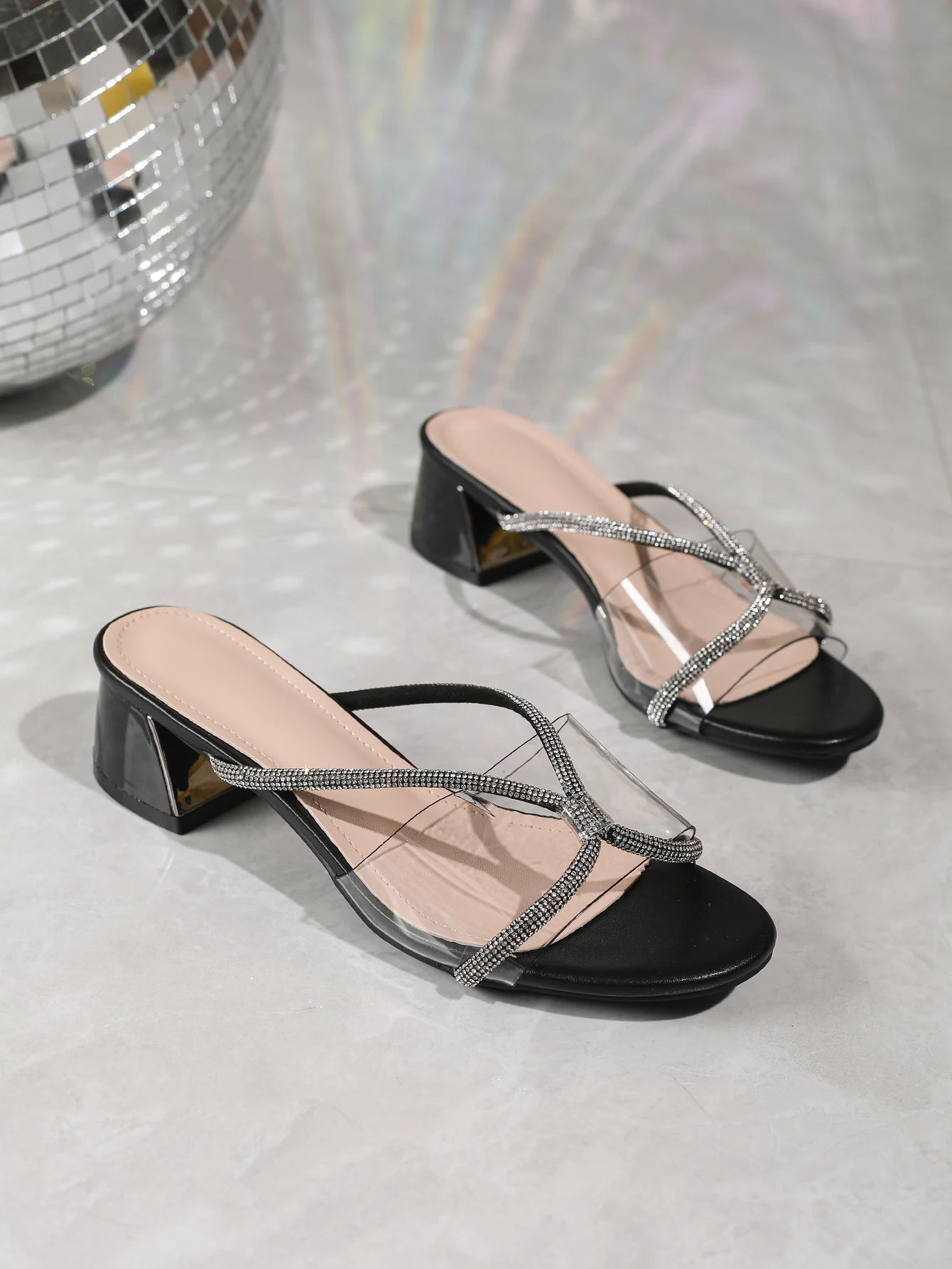 Women Heels Sandals Braided Block Nude Summer Chunky Square Leather Woven Comfort Strappy Dress Casual Pumps Mules