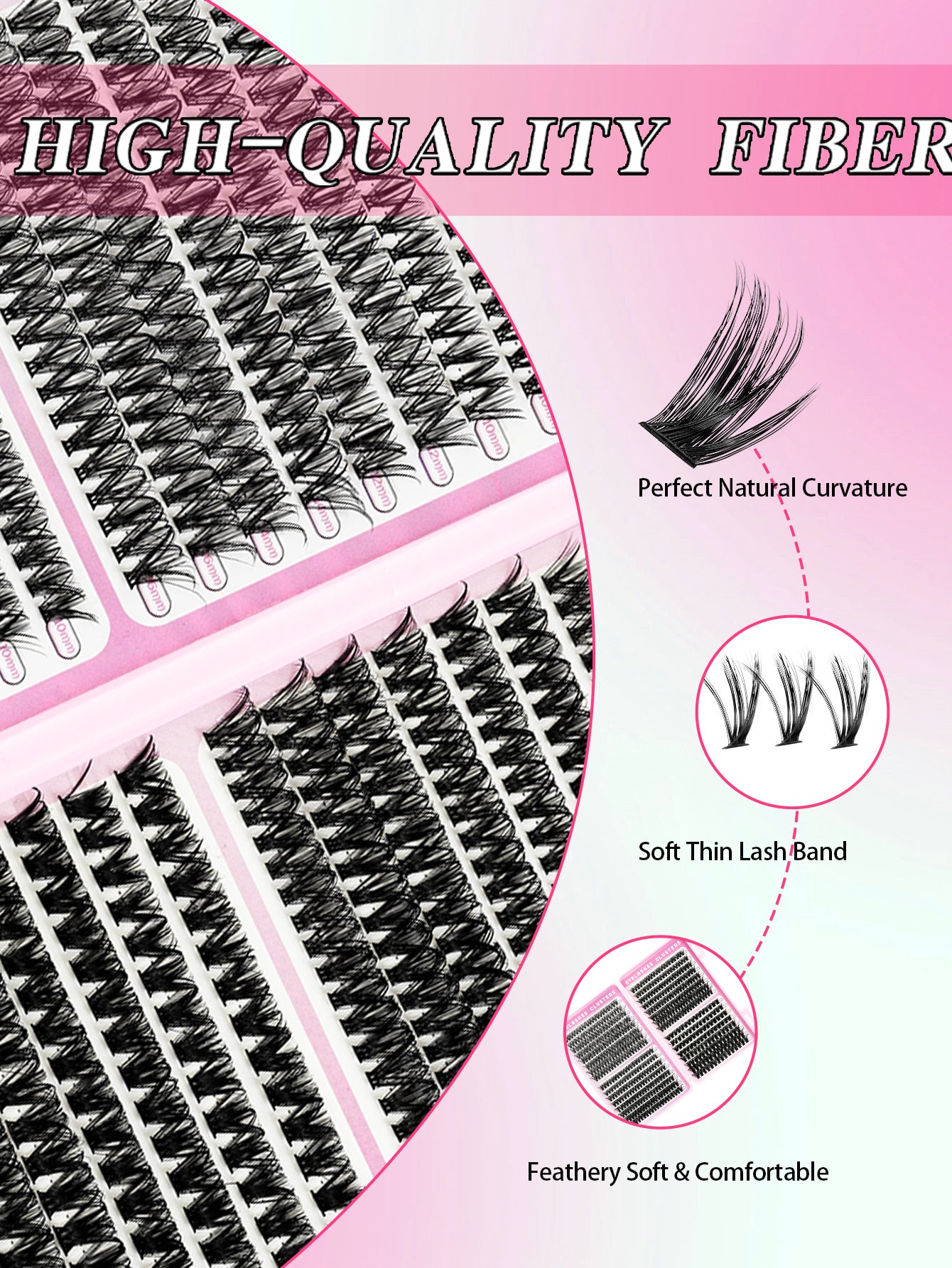 3D False Eyelashes, Multi-layered, Realistic, Soft And Comfortable, Natural Nude Makeup