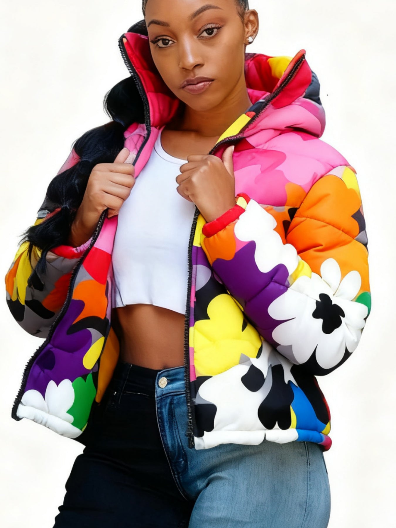 Women's Jackets, Cute Short Warm Coats, Fashionable Casual Cardigan Coats, Colorful Parkas